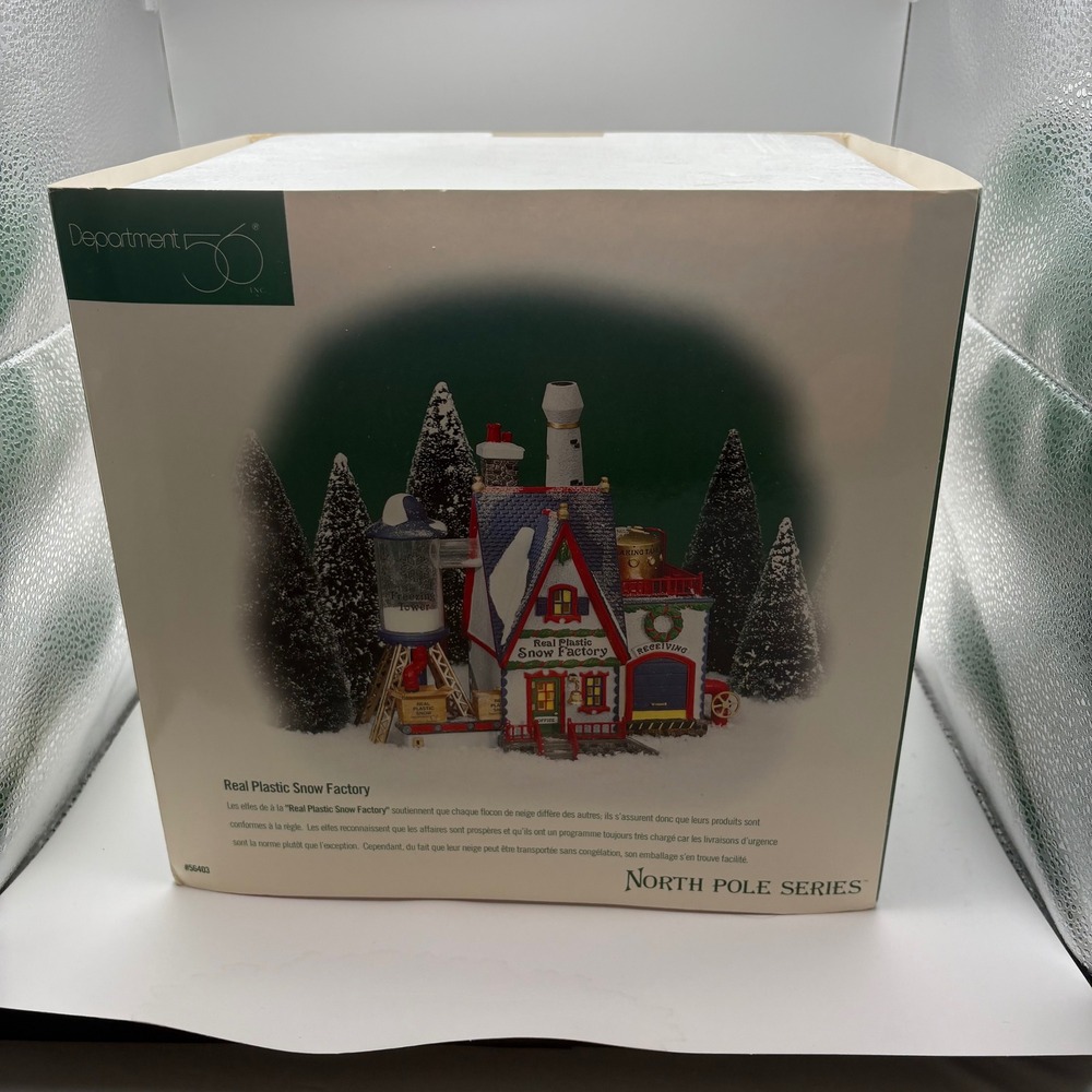 Department 56 North Pole Series Real Plastic Snow Factory White 56403 Village - Picture 9 of 10